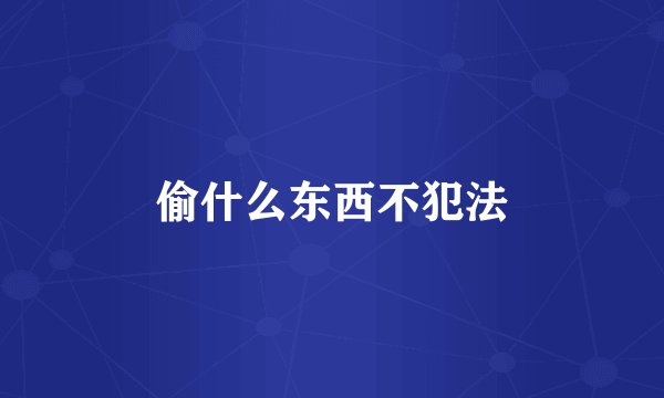 偷什么东西不犯法