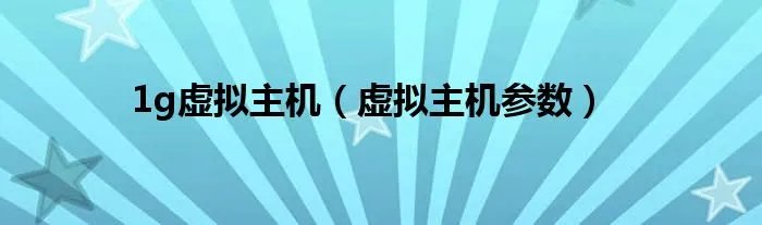 1g虚拟主机（虚拟主机参数）