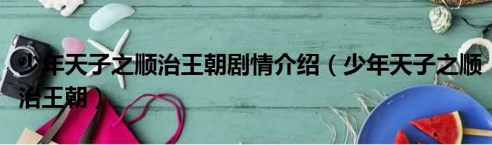 少年天子之顺治王朝剧情介绍(少年天子之顺治王朝)