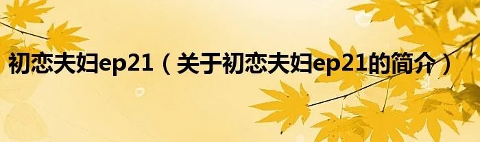 初恋夫妇ep21（关于初恋夫妇ep21的简介）
