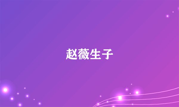 赵薇生子