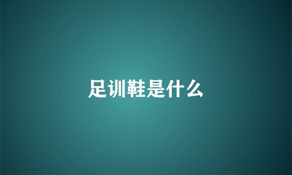 足训鞋是什么