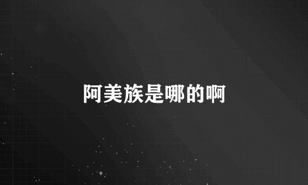 阿美族是哪的啊