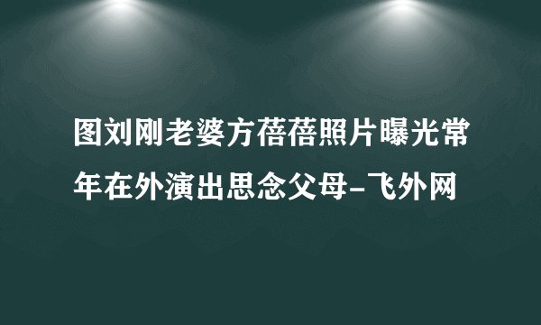 图刘刚老婆方蓓蓓照片曝光常年在外演出思念父母-飞外网