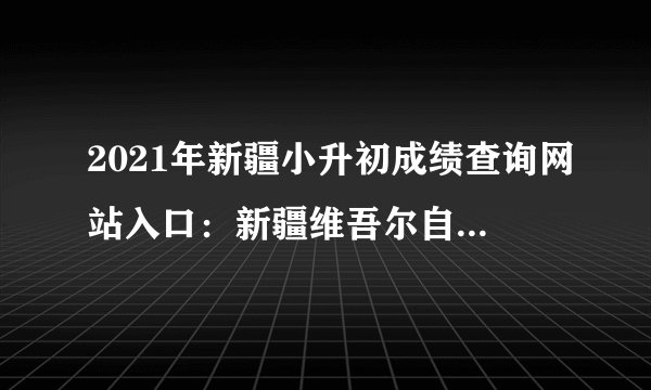 2021年新疆小升初成绩查询网站入口：新疆维吾尔自治区教育厅
