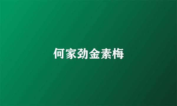 何家劲金素梅