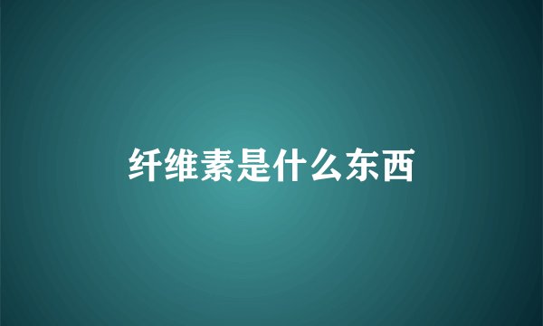纤维素是什么东西