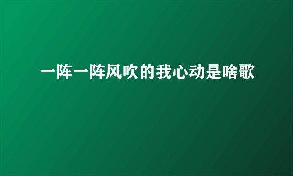 一阵一阵风吹的我心动是啥歌