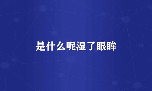 是什么呢湿了眼眸