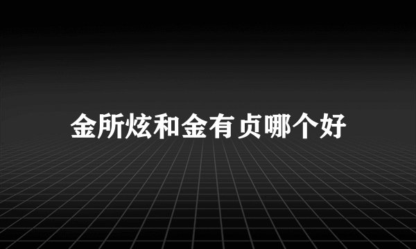 金所炫和金有贞哪个好