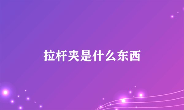 拉杆夹是什么东西