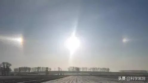 请问吉林天空出现三个太阳,怎么解释!有什么科学依据吗?