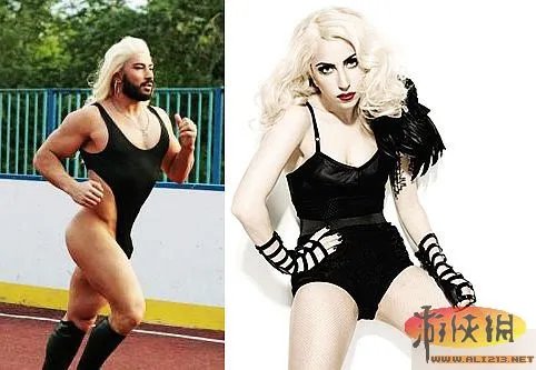 俄罗斯惊现男神gaga全裸雷人装!我想自戳双目