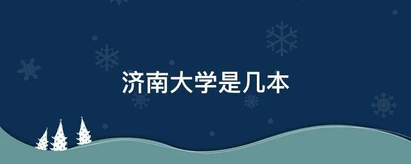 济南大学是几本