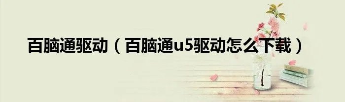 百脑通驱动（百脑通u5驱动怎么下载）