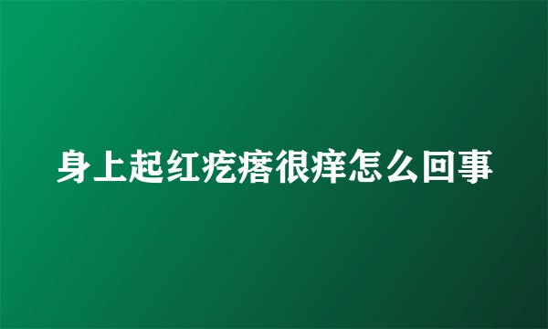身上起红疙瘩很痒怎么回事