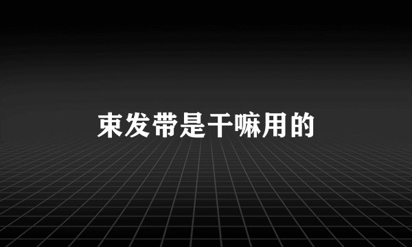 束发带是干嘛用的