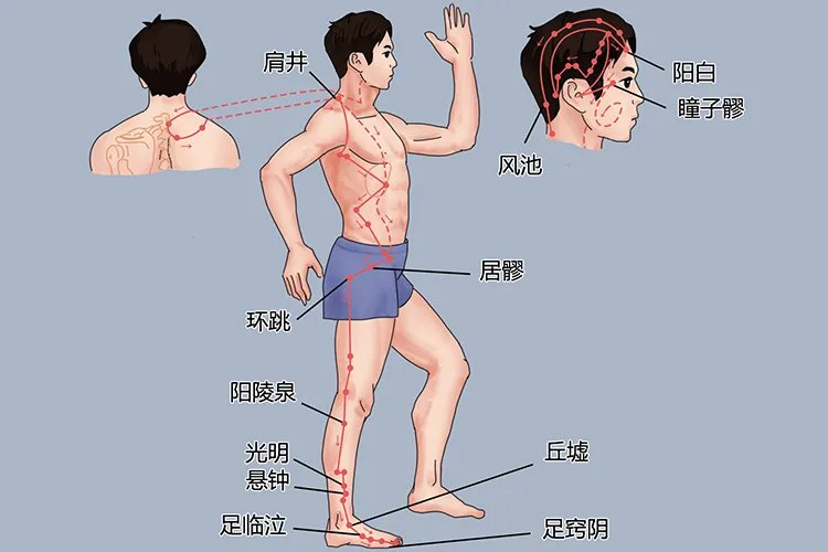 艾灸人体的经络位置图