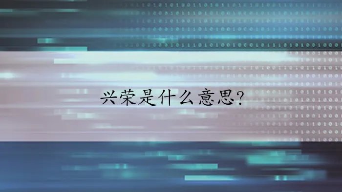 兴荣是什么意思？