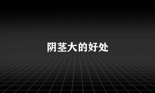 阴茎大的好处