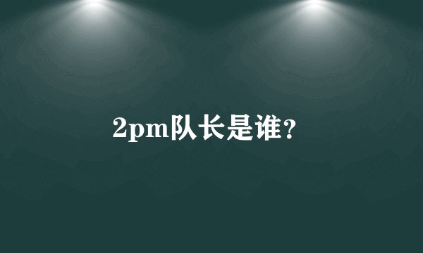 2pm队长是谁？