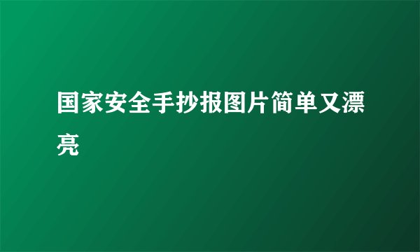 国家安全手抄报图片简单又漂亮