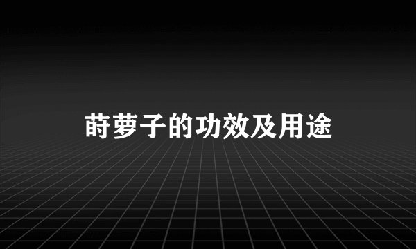 莳萝子的功效及用途