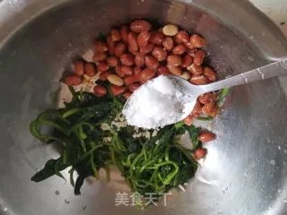 陈醋菠菜花生米