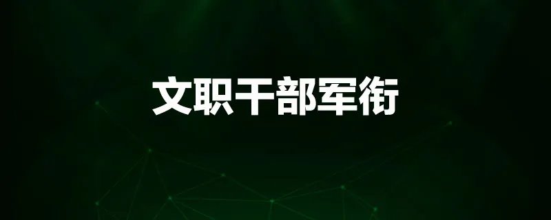 文职干部军衔