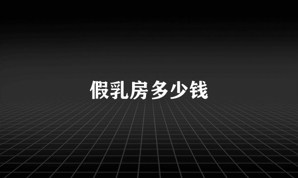假乳房多少钱