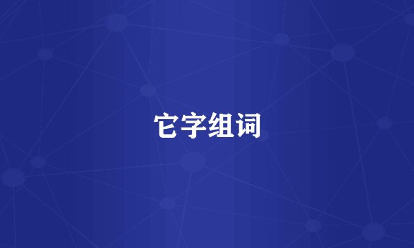 它字组词