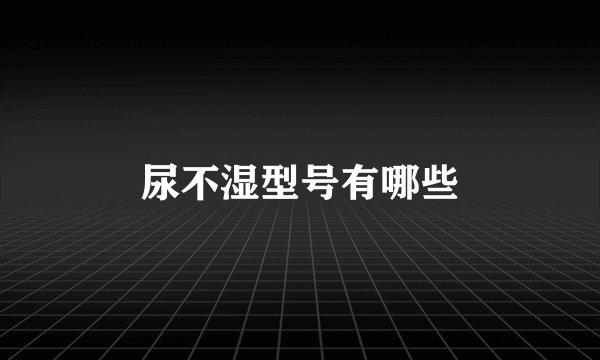 尿不湿型号有哪些