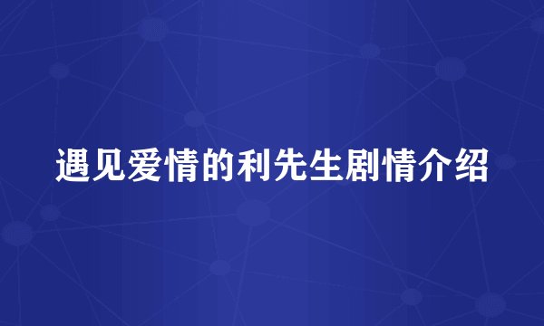 遇见爱情的利先生剧情介绍