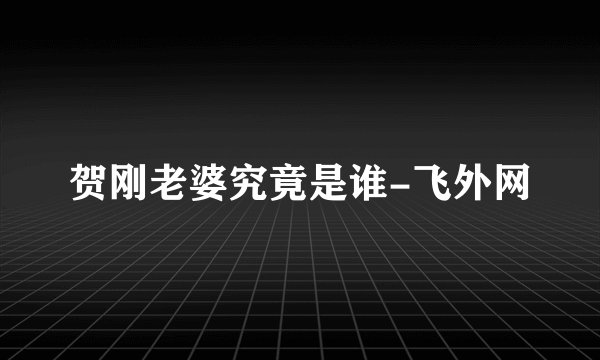 贺刚老婆究竟是谁-飞外网