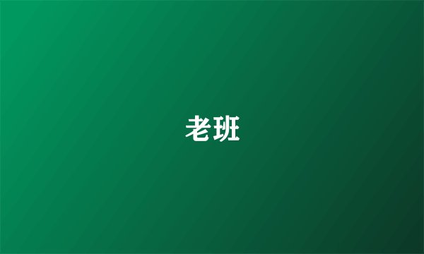 老班