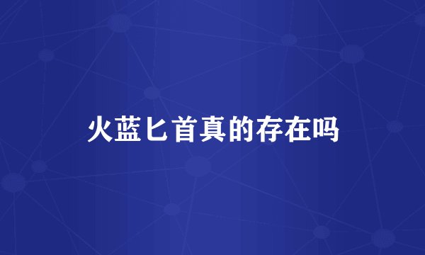 火蓝匕首真的存在吗