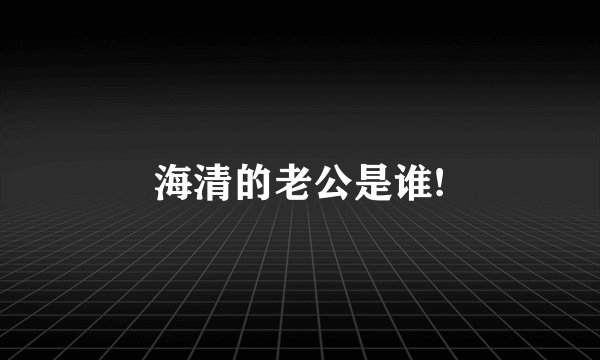 海清的老公是谁!