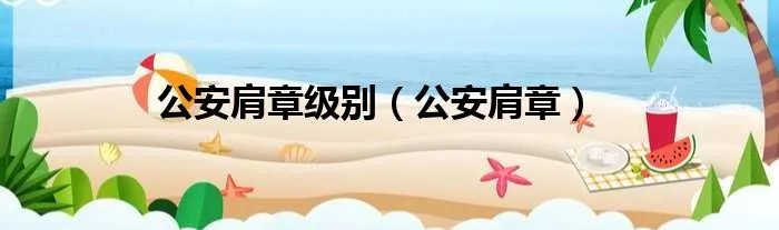 公安肩章级别(公安肩章)