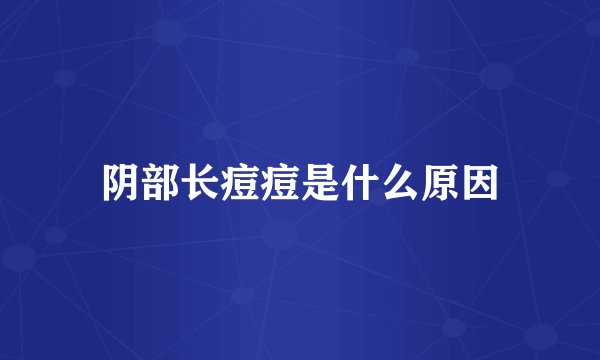 阴部长痘痘是什么原因