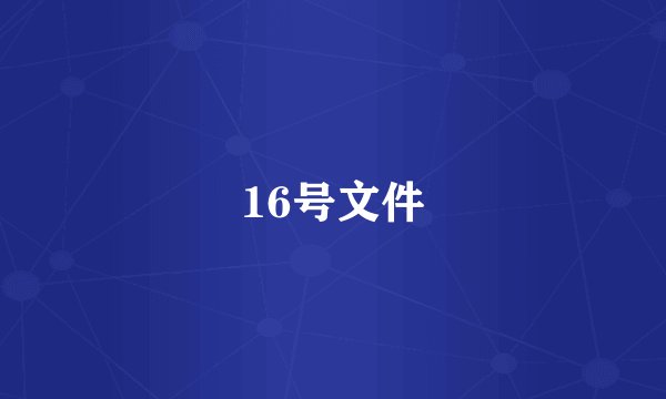 16号文件