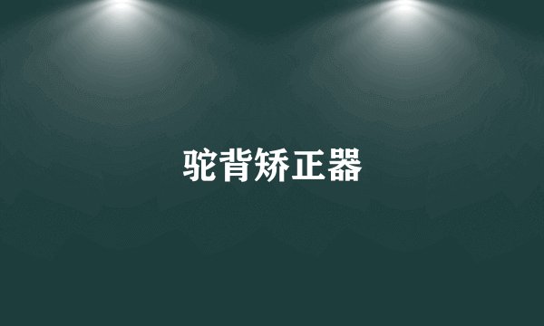驼背矫正器