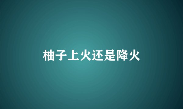 柚子上火还是降火