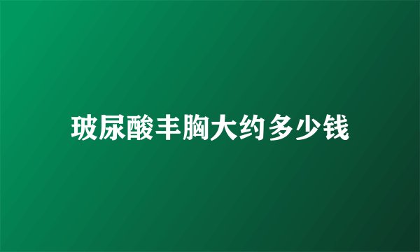 玻尿酸丰胸大约多少钱