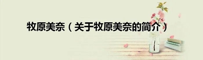 牧原美奈(关于牧原美奈的简介)
