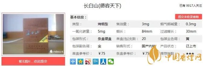 长白山德容天下价格75元一包复古的包装才是亮点!