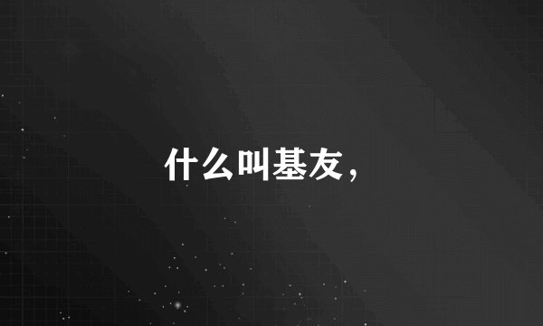 什么叫基友，