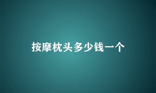 按摩枕头多少钱一个
