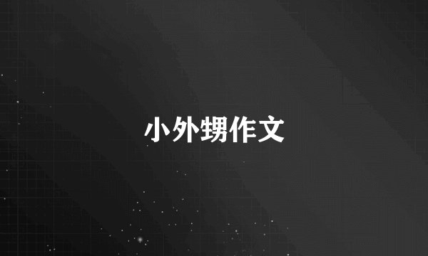 小外甥作文