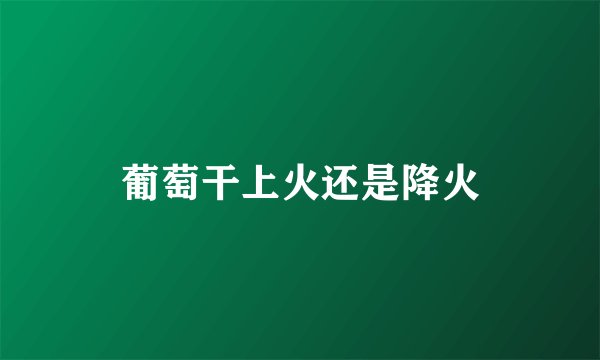 葡萄干上火还是降火