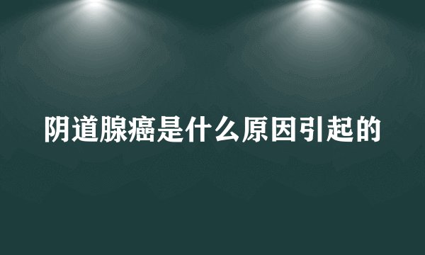 阴道腺癌是什么原因引起的